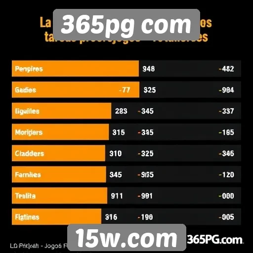 Estatísticas de jogos populares no 365pg com